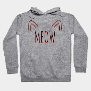 Meow Cat Ears Hoodie